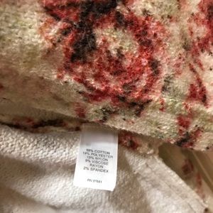 Soft, floral swing sweater.